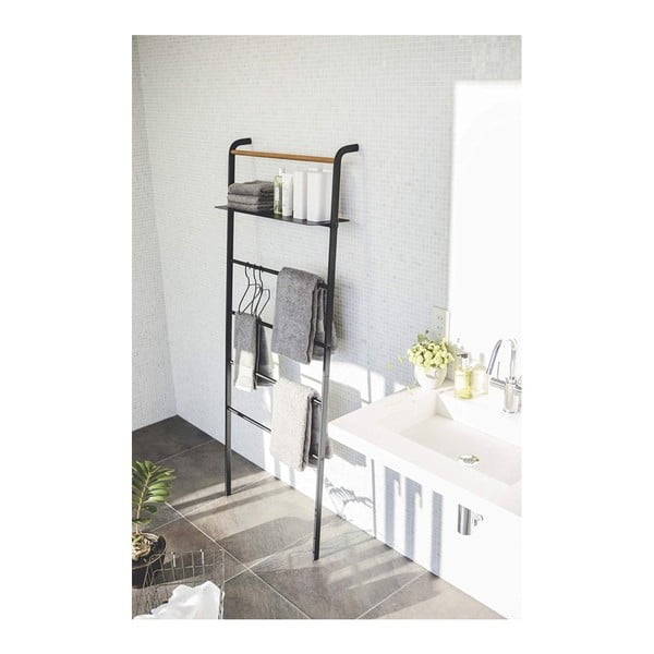 Crni stalak s policom YAMAZAKI Tower Ladder-image-1