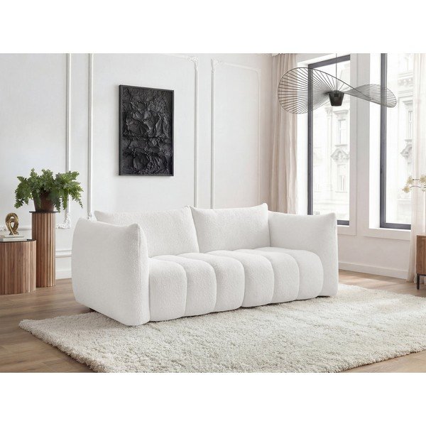 Bijela sofa od bouclé tkanine 234 cm Azra – Bobochic Paris-image-1