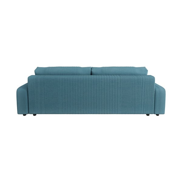 Tirkizna sklopiva/s prostorom za odlaganje sofa od samta 234 cm Sara – Ropez-image-2