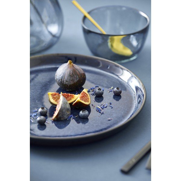 Crni/plavi tanjur od kamenine ø 27 cm Gastro Dark Blue/Black – Bitz-image-1