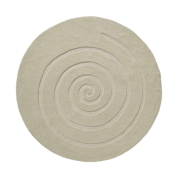 Kremasto bijeli vuneni tepih Think Rugs Spiral, ⌀ 180 cm