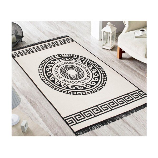 Bež-crni dvostrani tepih Mandala, 120 x 180 cm-image-2
