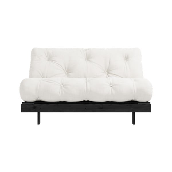 Krem sklopiva sofa 140 cm Roots Black Night – Karup Design-image-3