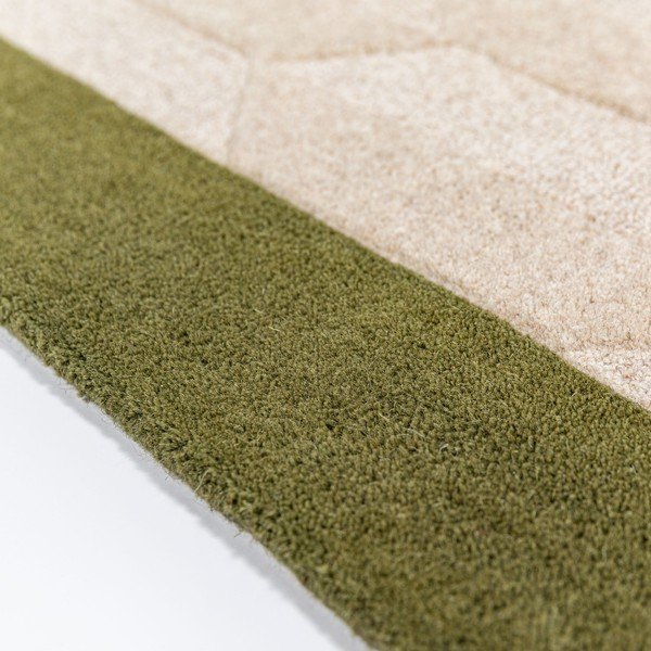 Zeleni/u prirodnoj boji ručno rađen vunen tepih 160x230 cm Apex Border Wool – Flair Rugs-image-4