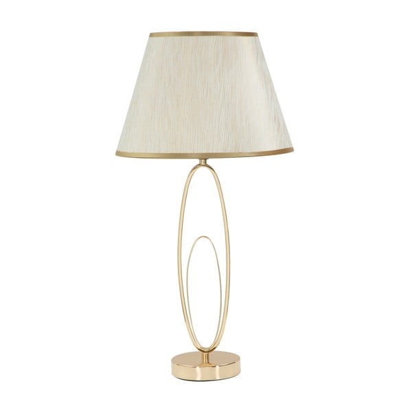Bijela stolna svjetiljka sa zlatnim postoljem Mauro Ferretti Glam Flush
