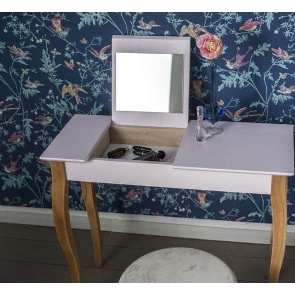 Bijeli toaletni stolić sa zrcalom Ragaba Dressing Table, duljine 85 cm-image-1