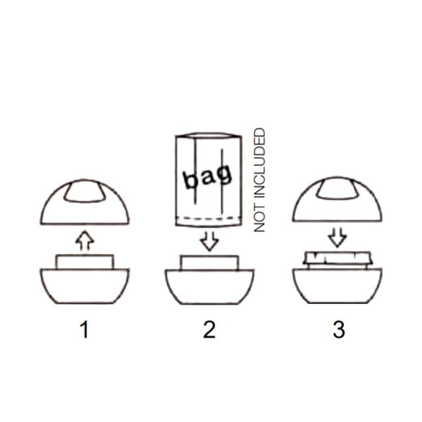 Bijela plastična kanta za smeće 1 l   Bowl – Spirella-image-3