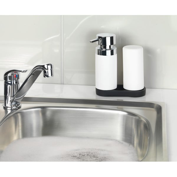 Set s dva bijela spremnika za deterdžente s podmetačem Wenkoo Squeeze, 250 ml-image-1