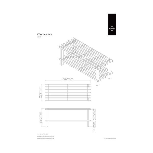 Ormarić za cipele od masivnog cedra u prirodnoj boji – Premier Housewares-image-2