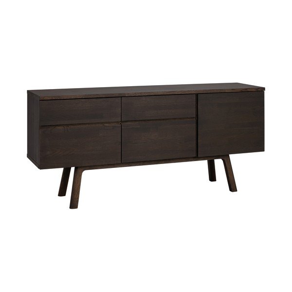 Komoda od punog hrasta u tamnoj prirodnoj boji 170x77x42 cm Cleardale – Rowico