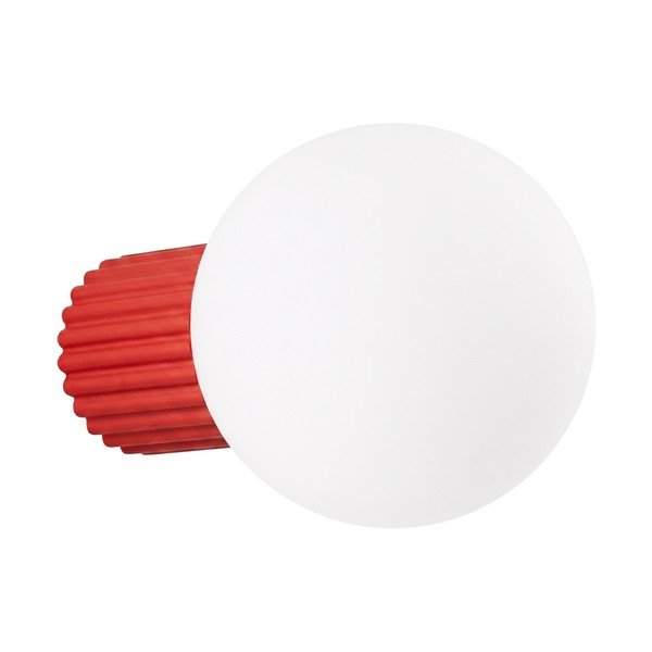 Crvena zidna lampa od opalnog stakla ø 12 cm Orbital – Sollux