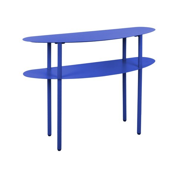 Plavi metalni pomoćni stol 28x90 cm Cool Retro – Leitmotiv