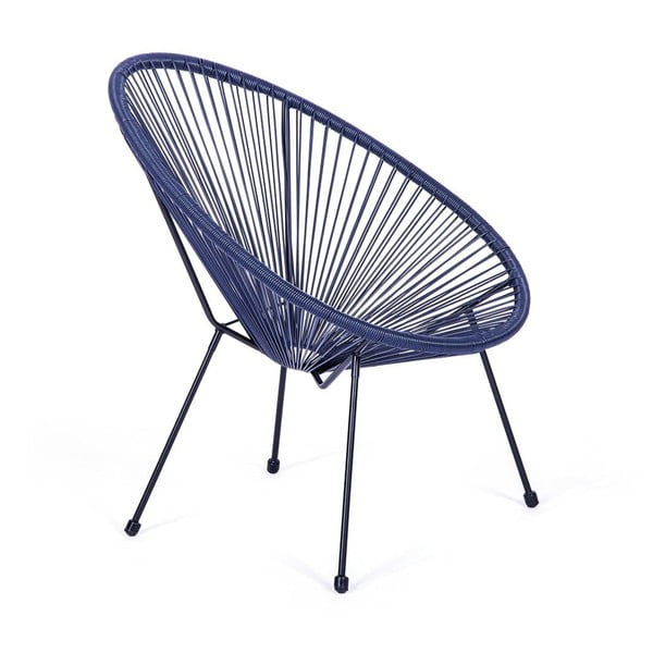 Plava metalna/plastična vrtna fotelja Avocado Comfort – Bonami Selection-image-1