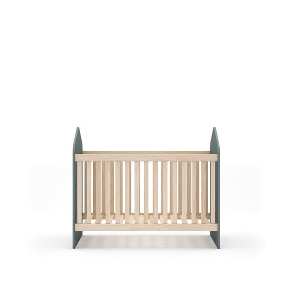 Dječji krevet u dekoru bora 60x120 cm u prirodnoj boji/prljavo zeleni Estefania – Marckeric-image-2