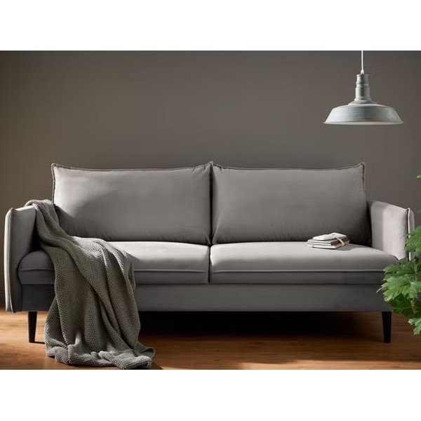 Siva baršunasta sofa 203 cm Juli – Ropez-image-1