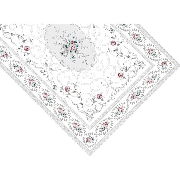 Bijelo-sivi tepih Vitaus Flora, 120 x 180 cm-image-1