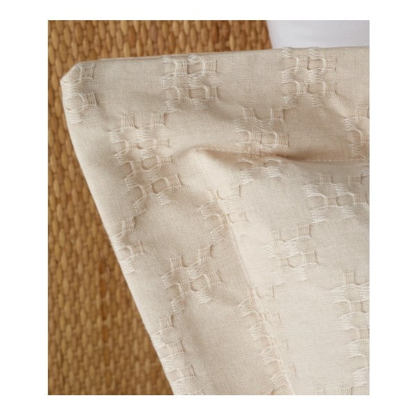 Bež pamučna posteljina za krevet za jednu osobu 135x200 cm Waffle Circle – Bianca-image-4