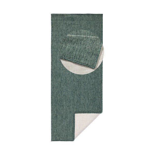 Tamnozeleni obostrani gazni sloj pogodan za outdoor bougari Miami, 80 x 350 cm