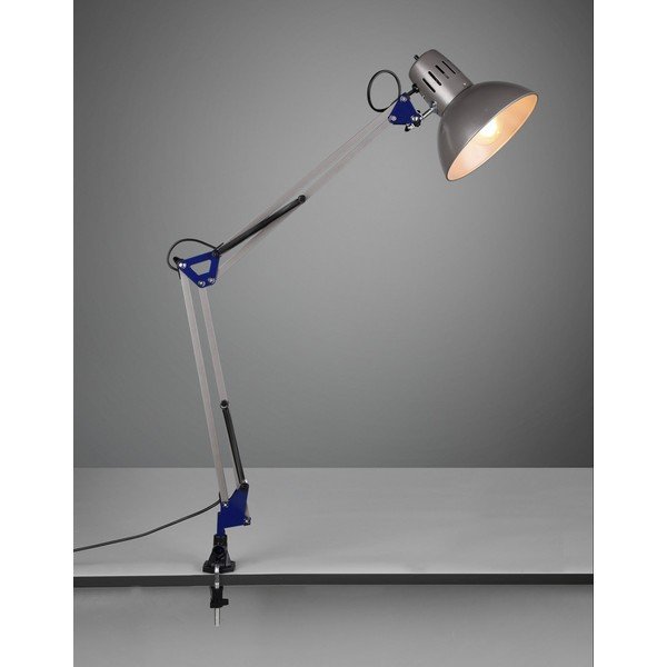 Stolna lampa sa savitljivom konstrukcijom/s hvataljkom u srebrnoj boji (visina 73,5 cm) Tajo – Trio-image-1