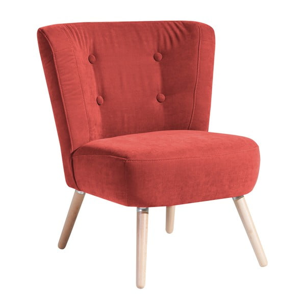 Terakota crvena fotelja Max Winzer Neele Velor
