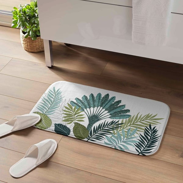 Bijela/zelena kupaonska prostirka 45x75 cm Panazio – douceur d'intérieur-image-1