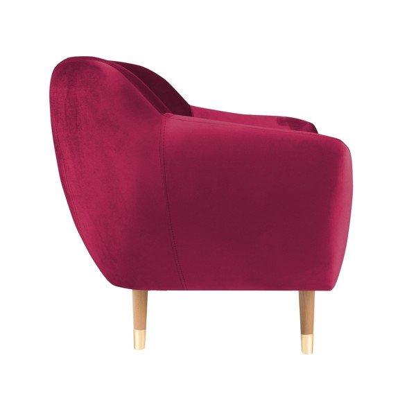 Roza baršunasta fotelja Mazzini Sofas Benito-image-3