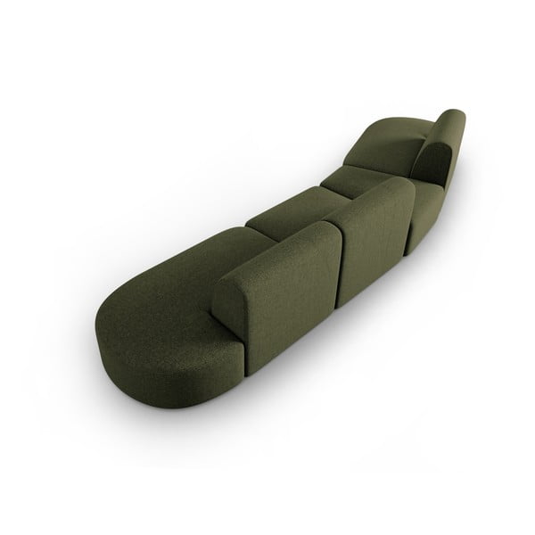 Zelena sofa od šenila s lijevim kutom 428 cm Paolo – Milo Casa-image-3