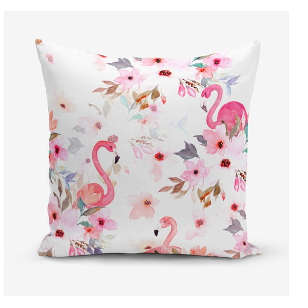 Jastučnica s primjesom pamuka Minimalist Cushion Covers Flamingo Party, 45 x 45 cm