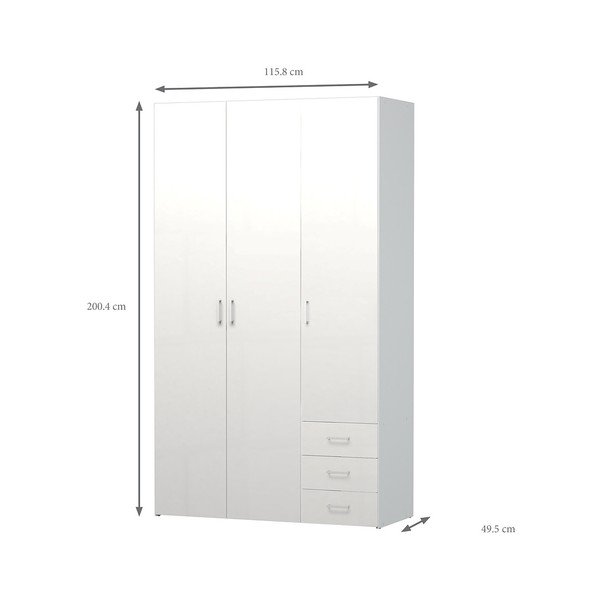 Bijeli ormar Evegreen House Spark, visina 200,4 cm-image-3