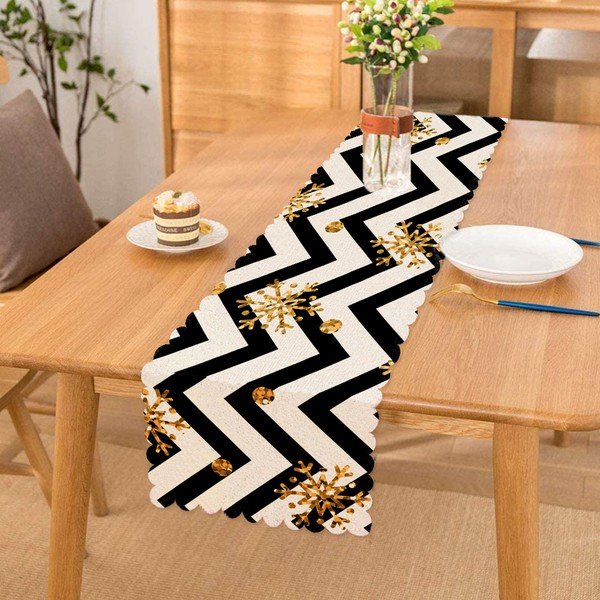 Nadstolnjak 45x140 cm Zig Zag – Minimalist Cushion Covers-image-1