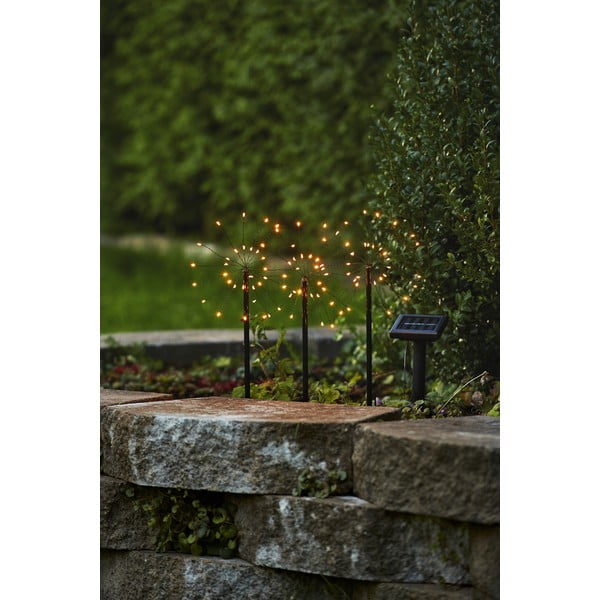LED utične vanjske svjetiljke u setu 3 kom sa solarnim panel (visina 40 cm) Firework  – Star Trading-image-2