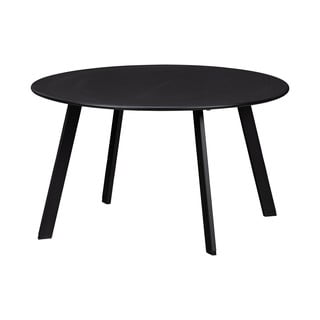 Crni vrtni pomoćni stol WOOOD Fer, ø 70 cm