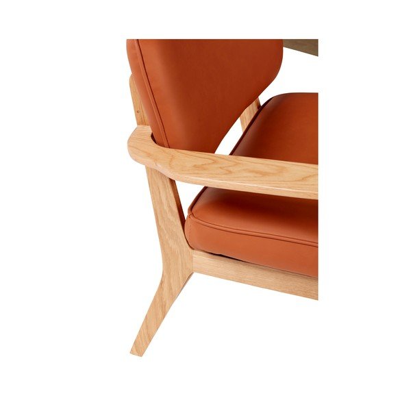 Narančasta fotelja od imitacije kože Hübsch Haze-image-3