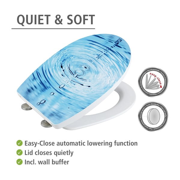 WC daska s automatskim zatvaranjem 38 x 45 cm Droplets – Wenko-image-3