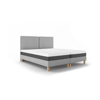 Svijetlo sivi bračni krevet Mazzini Beds Lotus, 180 x 200 cm