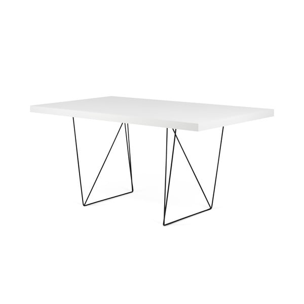Bijeli stol s crnim nogama TemaHome Multi, 180 x 77 cm-image-1