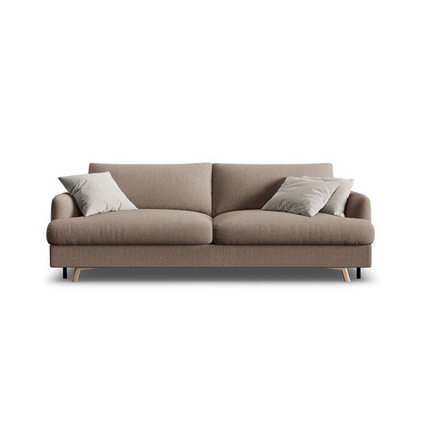 Smeđe-siva sklopiva/s prostorom za odlaganje sofa 233 cm Naomi – Micadoni -image-1
