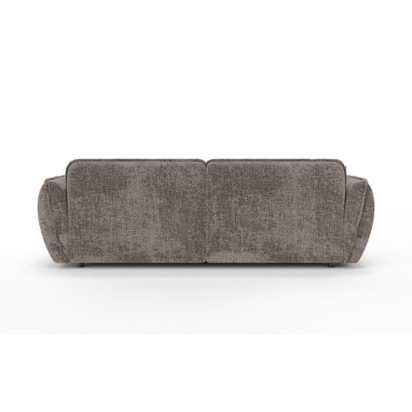 Smeđe-siva kutna garnitura od šenila (s lijevim kutom/s ležaljkom) Nelia – Ropez-image-4