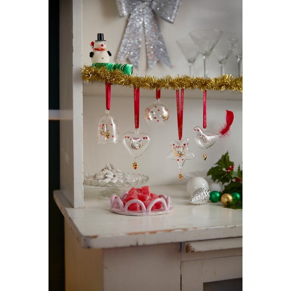 Stakleni ručno puhani ukas za božićno drvce ø 5,5 cm Ann-Sofi Romme Annual Christmas Bell 2025 – Holmegaard-image-2