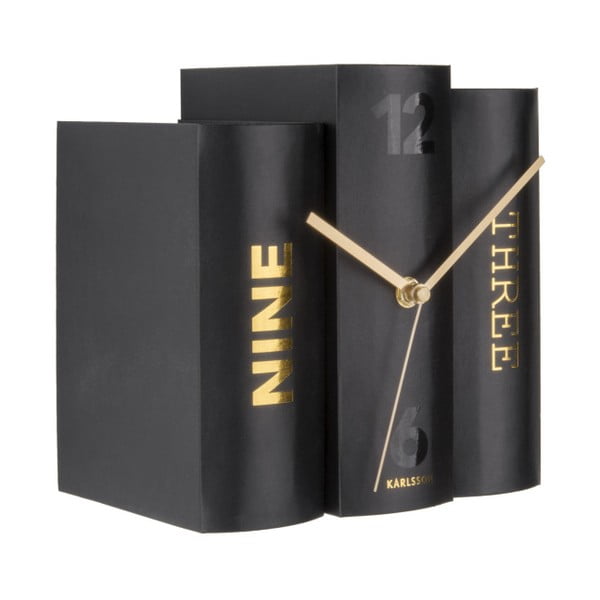Crni stolni sat u obliku Karlssonovih knjiga-image-1
