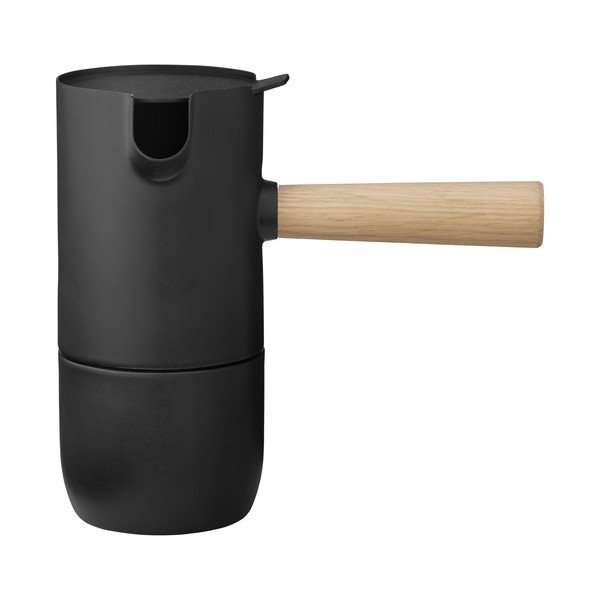 Crni moka lonac za pripremu kave od nehrđajućeg čelika 250 ml Collar – Stelton
