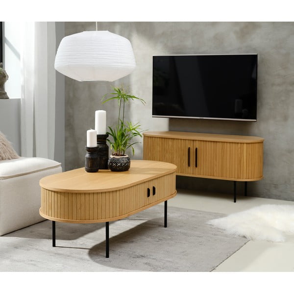TV stol u dekoru hrasta 120x56 cm Nola - Unique Furniture-image-1