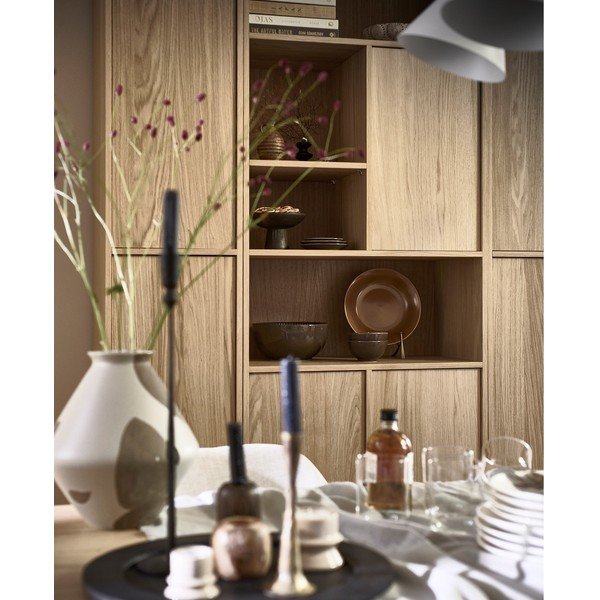 Modularna biblioteka u dekoru hrasta u prirodnoj boji 77x199 cm Modulair – vtwonen-image-4