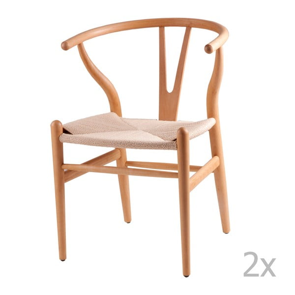 Set od 2 drvene blagovaonske stolice sømcasa Ada
