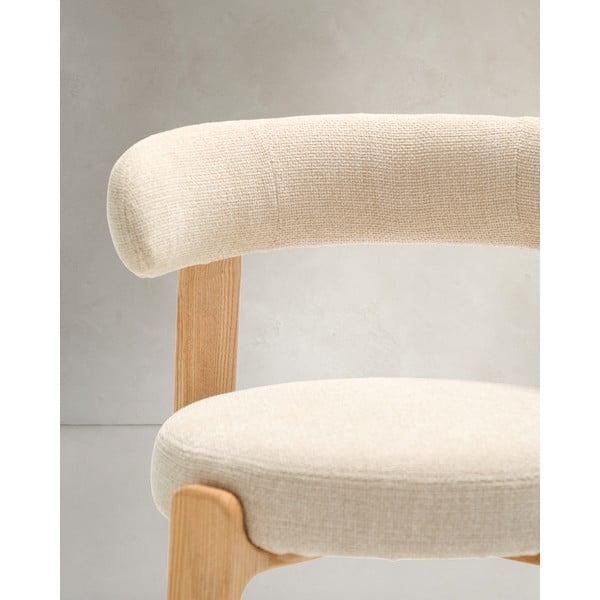 Bež/u prirodnoj boji blagovaonska stolica od čvrste jeseni Granite – Kave Home-image-3