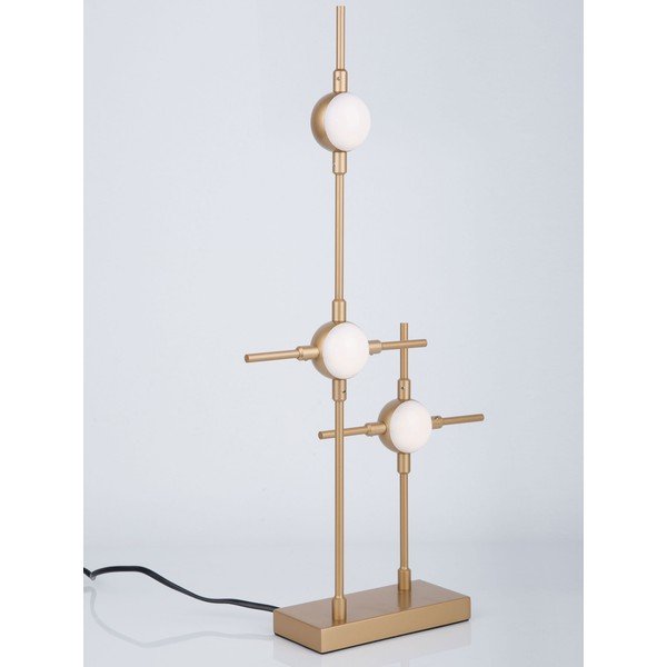 Metalna LED stolna lampa u zlatnoj boji sa sjenilom od akrilnog stakla (visina 52 cm) Atomo – Nova Luce-image-1