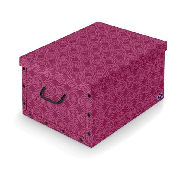 Ljubičasta kutija za odlaganje Domopak Ella, dužine 50 cm