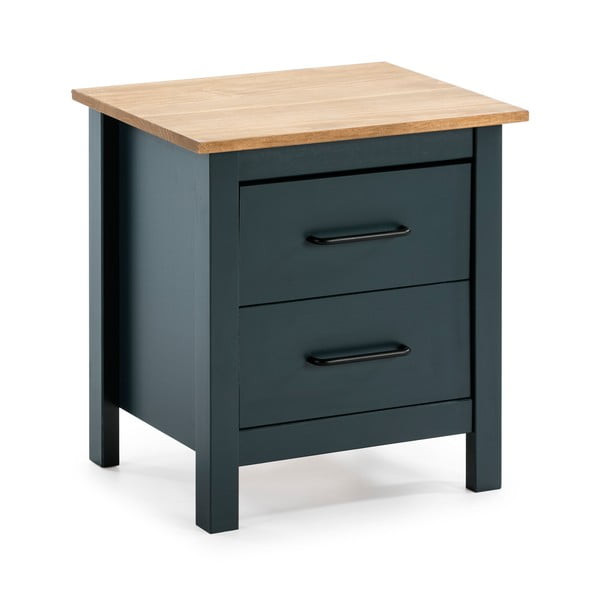 Tamno plavi noćni ormarić od masivnog bora Miranda – Marckeric-image-2