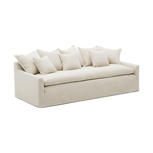 Bež lanena sofa 230 cm Zenira – Kave Home-image-2