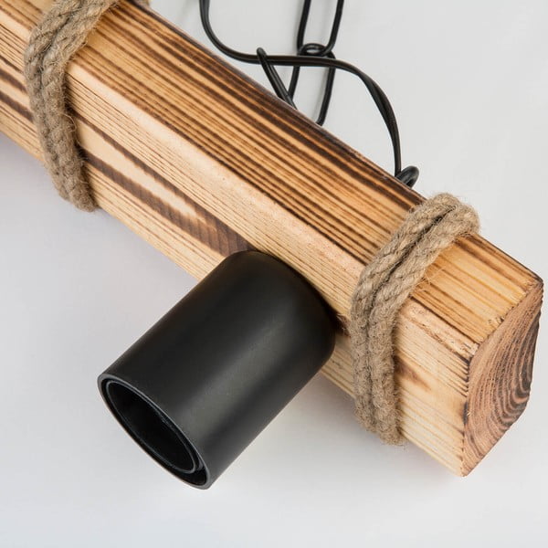 Plafonjera u crnoj prirodnoj boji 10,5x48,5 cm - Squid Lighting-image-1